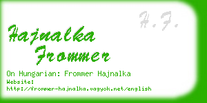 hajnalka frommer business card